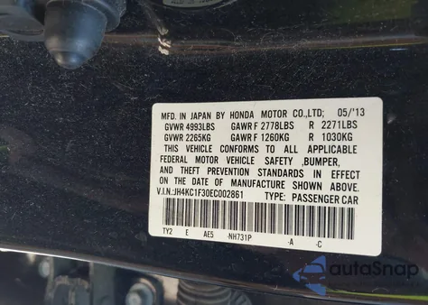 2014 Acura Rlx z USA, uszkodzony, nr VIN JH4KC1F30EC002861